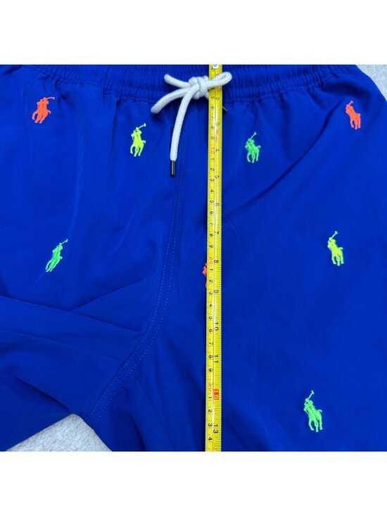 NWT Polo Ralph Lauren Men's All Over Pony Blue Swim Trunks, Size S - Picture 8 of 8